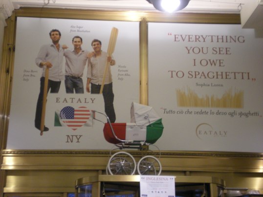 Eataly NYC inside banner sign
